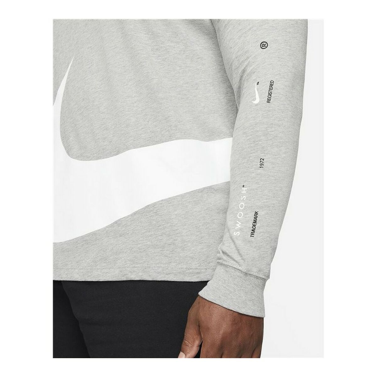 Long Sleeve T-Shirt Men's Nike Sportswear Light Gray-4