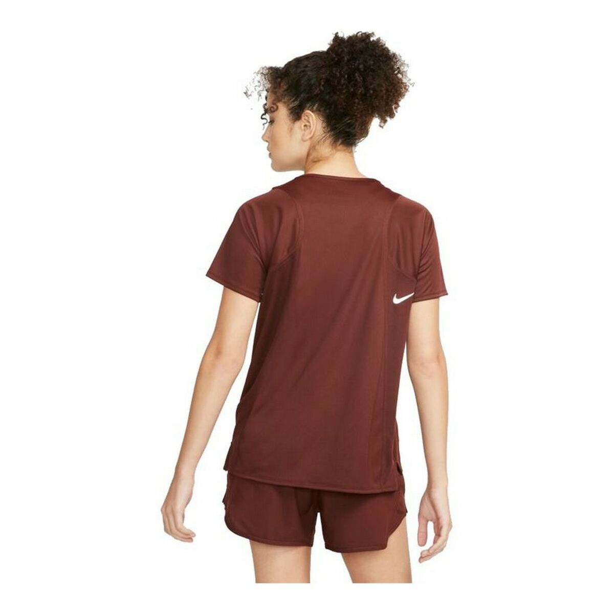 Nike Dri-FIT Race W Sports Short Sleeve T-Shirt Brown-2