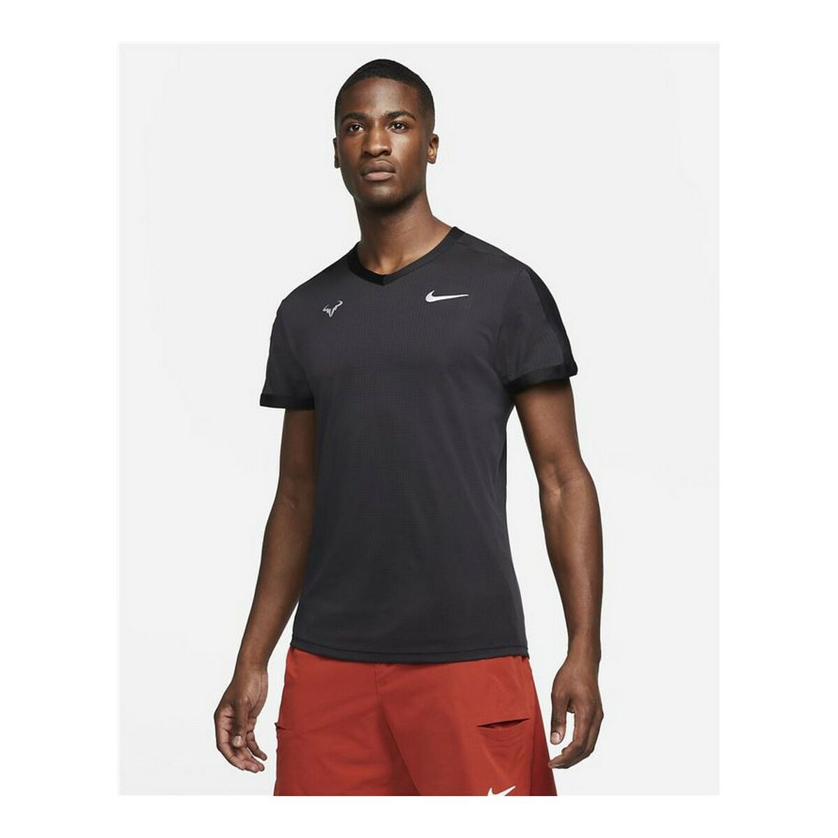 Men's Short Sleeve T-Shirt Nike Court Dri-FIT ADV Rafa Black-2