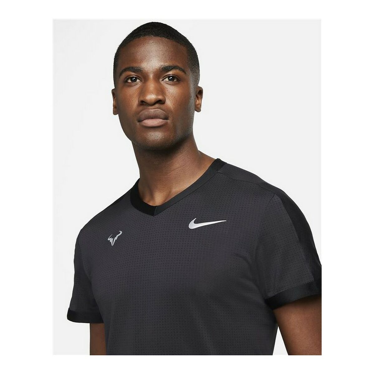 Men's Short Sleeve T-Shirt Nike Court Dri-FIT ADV Rafa Black-4