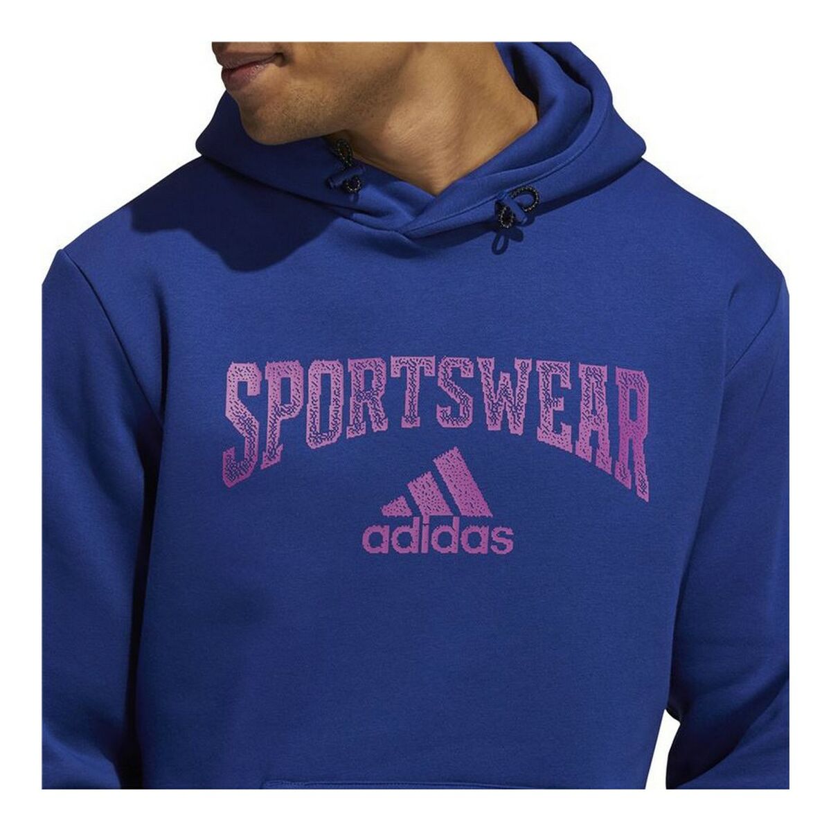 Erkek Adidas Ters Retro Gelecek Simgeler Hoodie Mavi-3