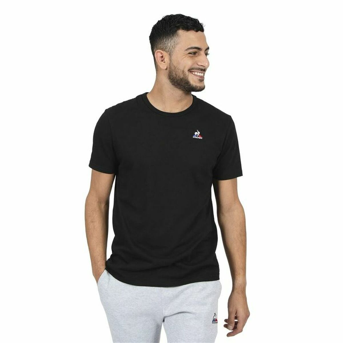 Men's Short Sleeve T-Shirt Le coq sportif Essentiels N ° 3 Black-5