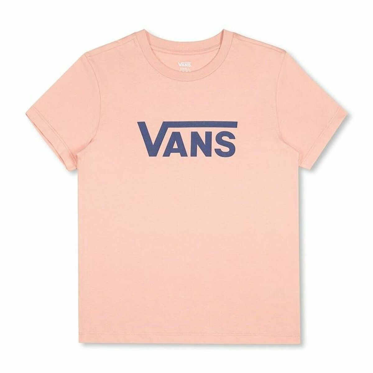 短袖女子Vans Drop V SS Crew-B W Peach鲑鱼T恤-2