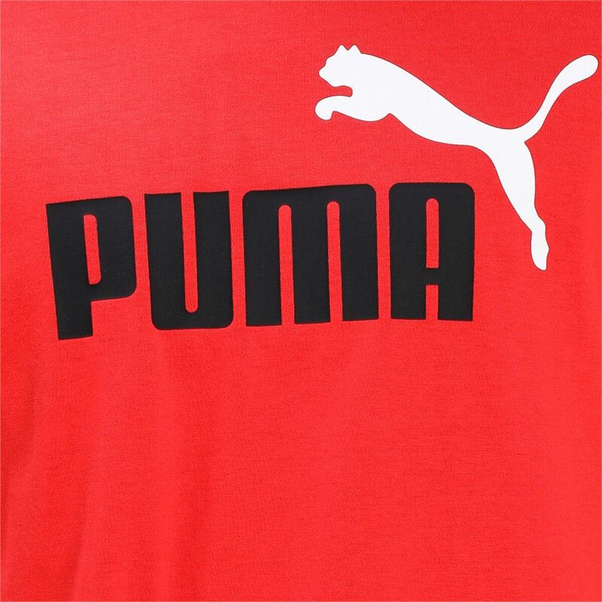 Men's Puma Essentials Short Sleeve T-Shirt + Red-3