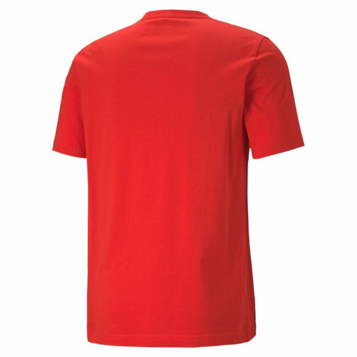 Men's Puma Essentials Short Sleeve T-Shirt + Red-4