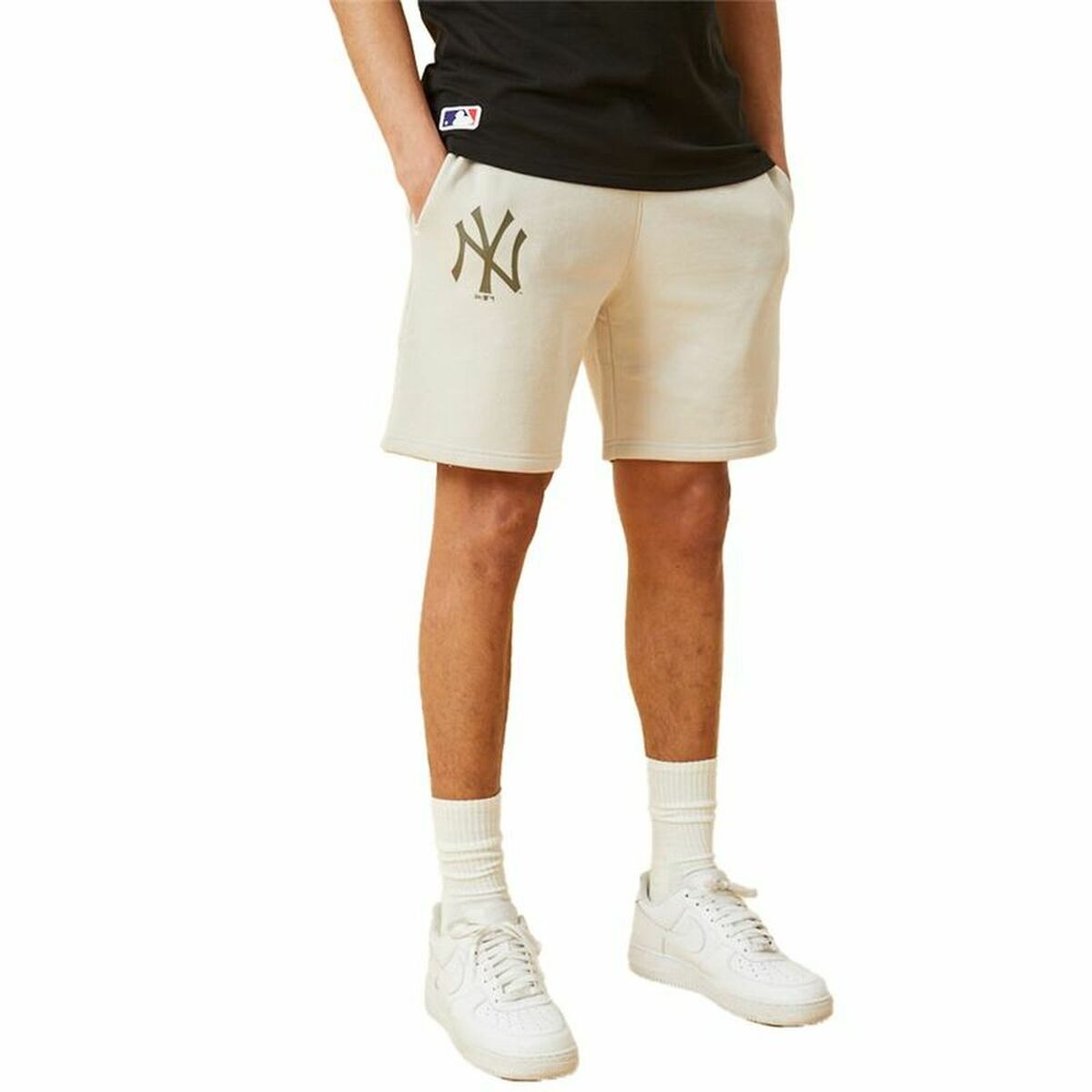 New Era MLB Seasonal Team New York Men's Sports Shorts Beige-3