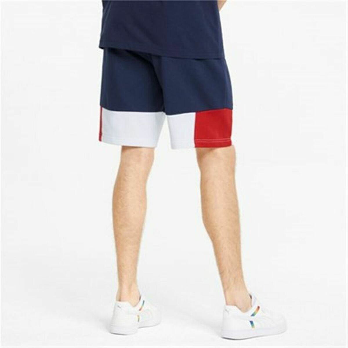 Puma Essentials + Block Sports Men's Shorts Navy-3