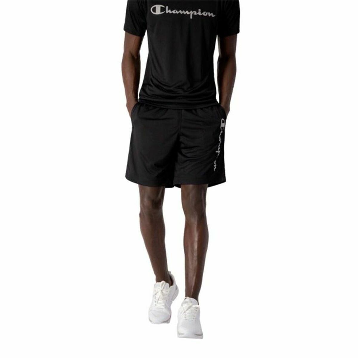 Champion Script Logo Sports Men's Shorts-2