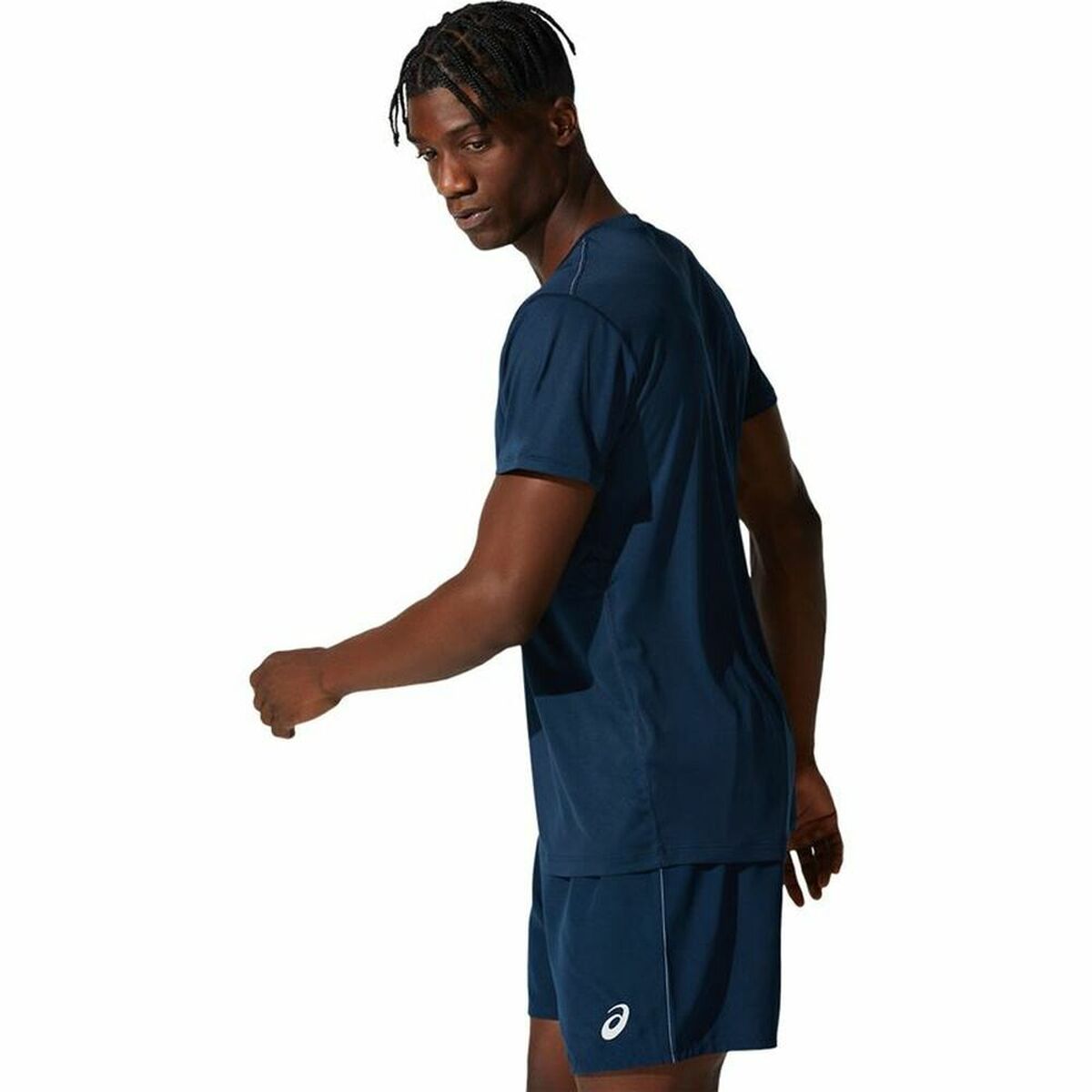 Men's Asics Core Dark Blue Short Sleeve T-Shirt-3