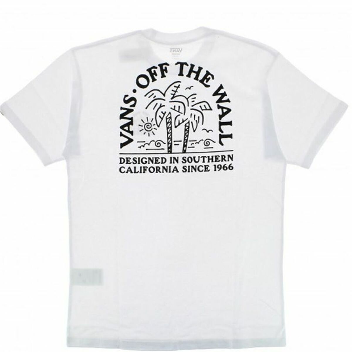 Kurzarm T-Shirt Unisex Vans Palm-B Weiß-2