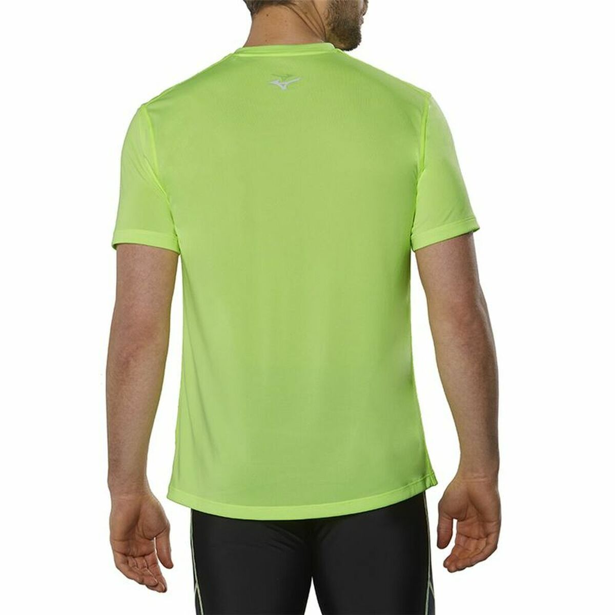 Kurzarm T-Shirt Herren Mizuno Core Tee Limettengrün-4