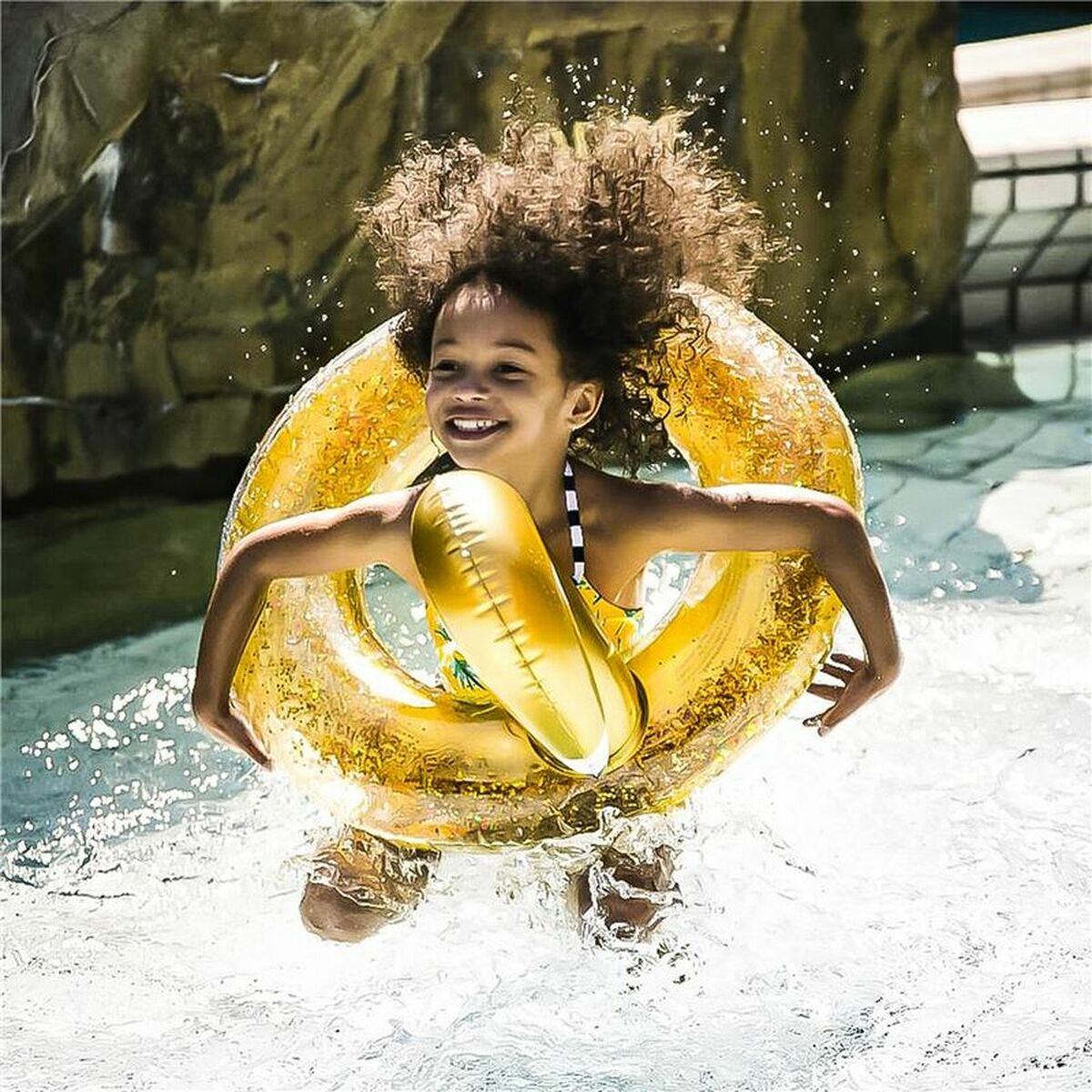 Надувной круг Swim Essentials Swan Glitter-2