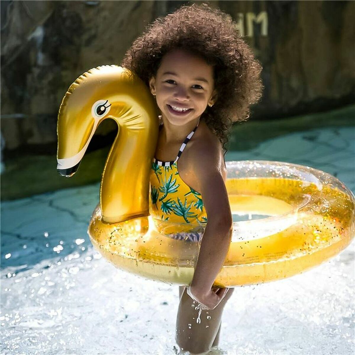 Надувной круг Swim Essentials Swan Glitter-4