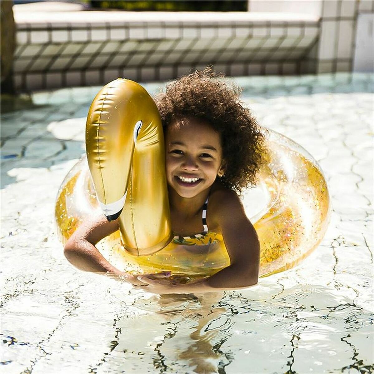 Надувной круг Swim Essentials Swan Glitter-6