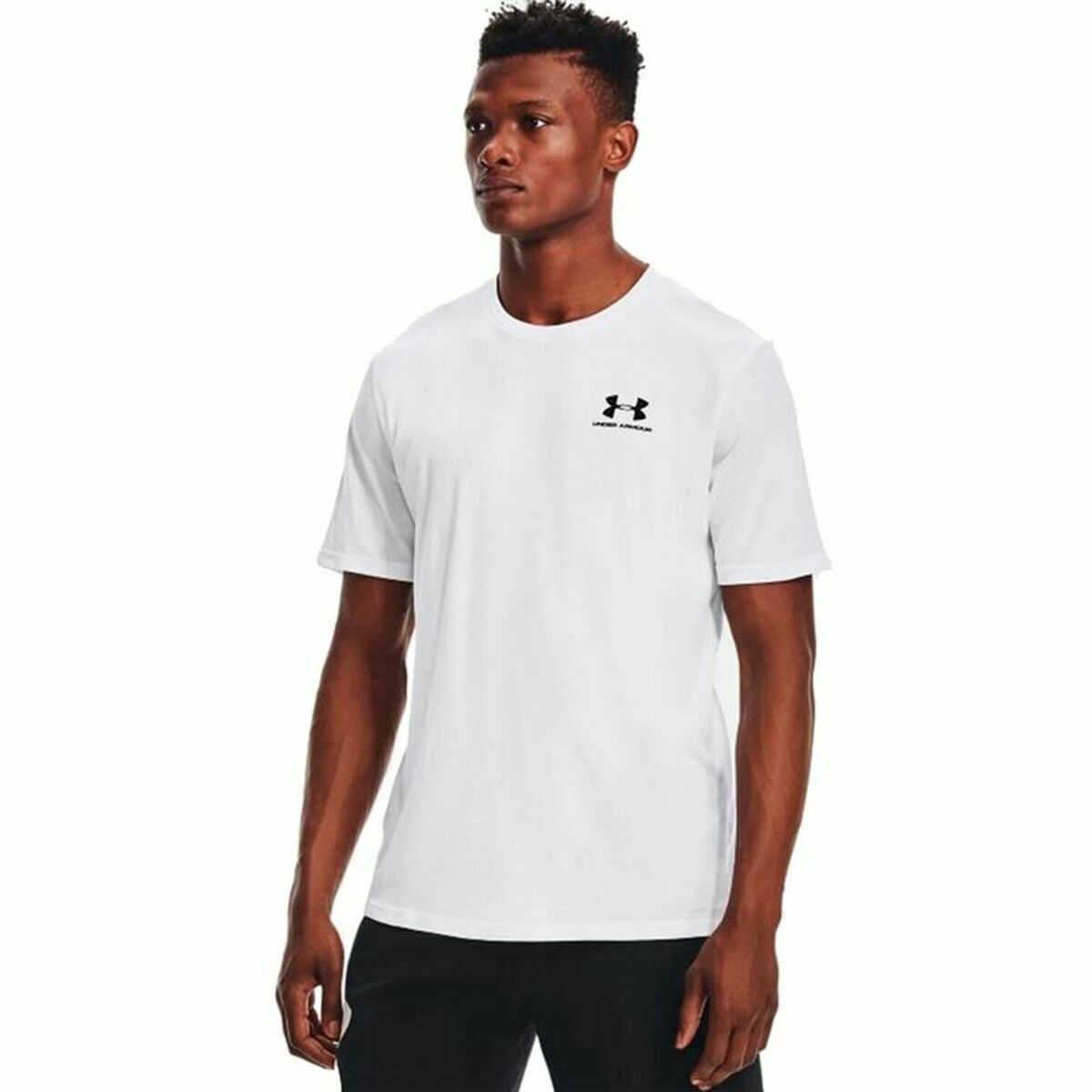 短袖运动衫Under Armour Sportstyle Left Chest White-3