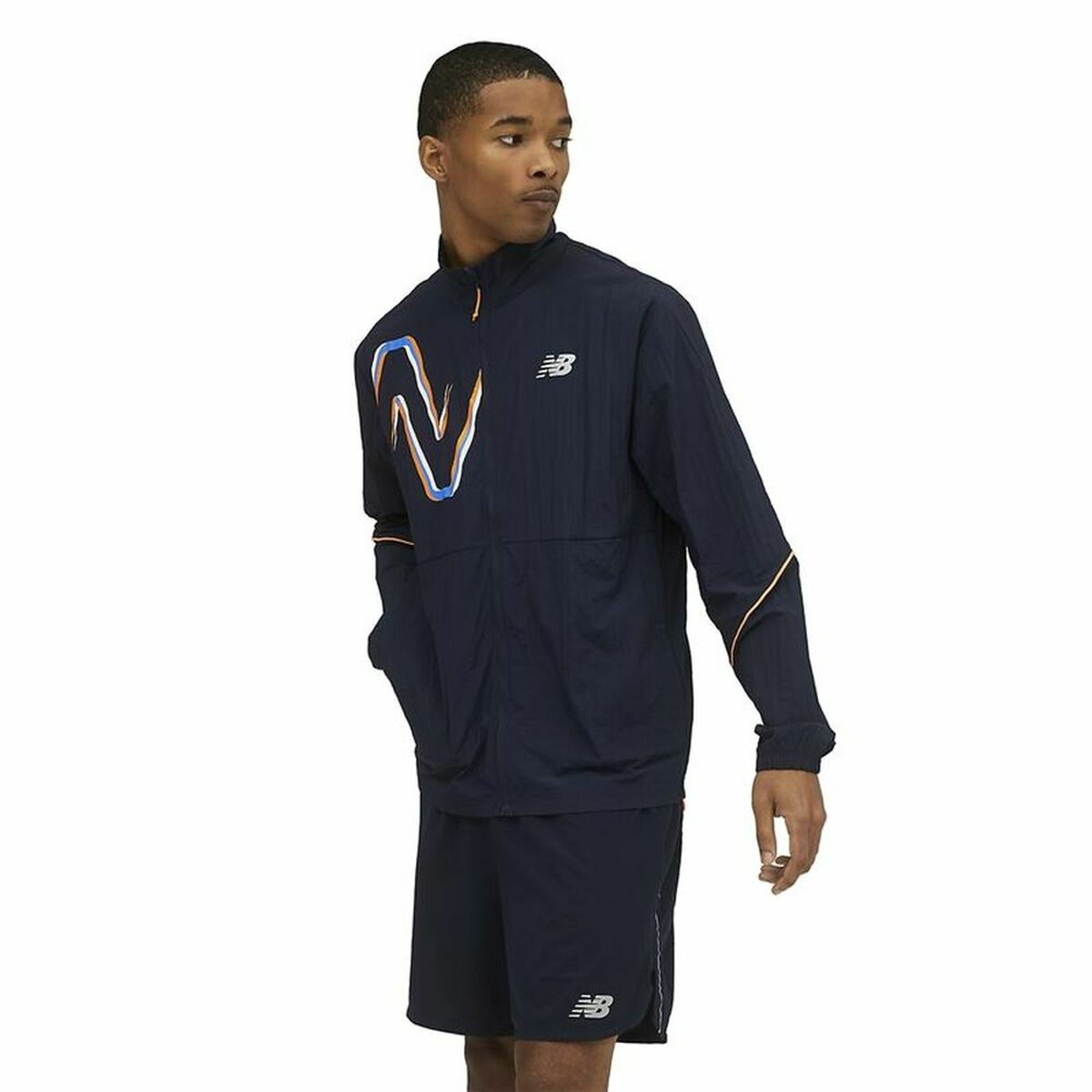 New Balance Sports Windbreaker Navy-5