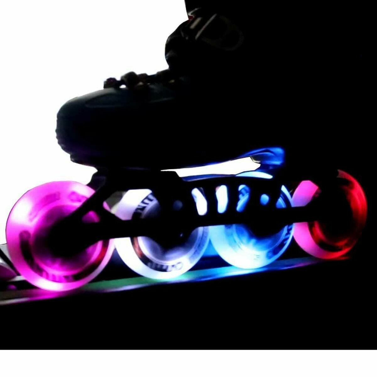 Колесики Spotlight LED KRF 64 MM Розовый-2