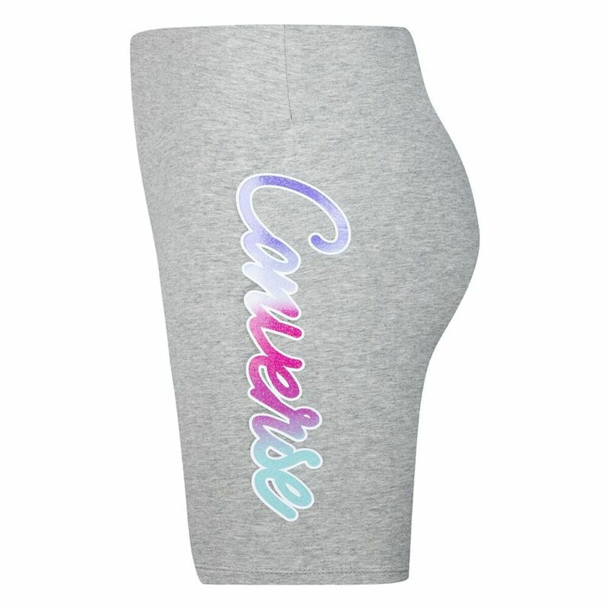儿童运动紧身衣Script Glitter High Converse Rise Biker浅灰色-7