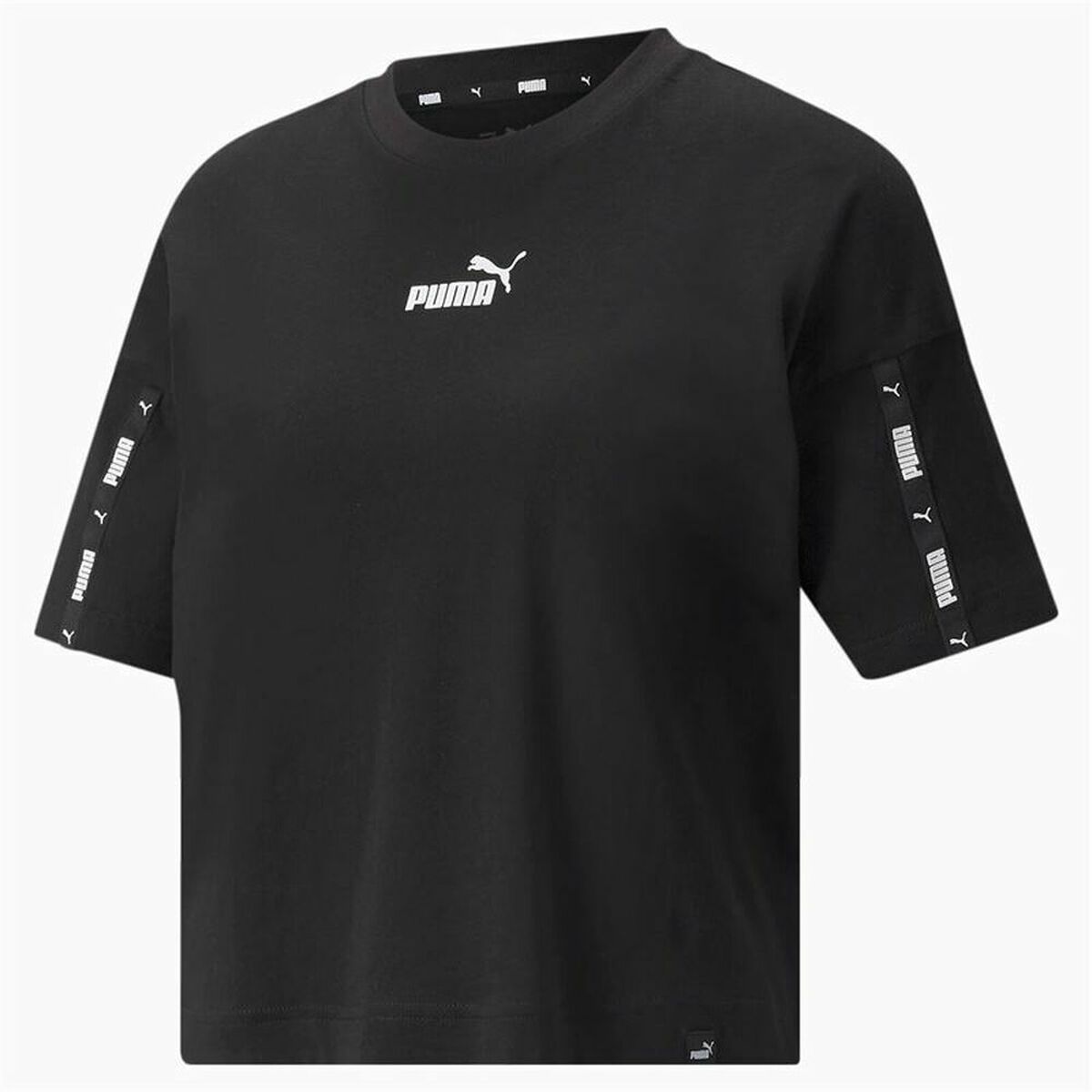 短袖女子Puma Tape Crop Black T恤-2