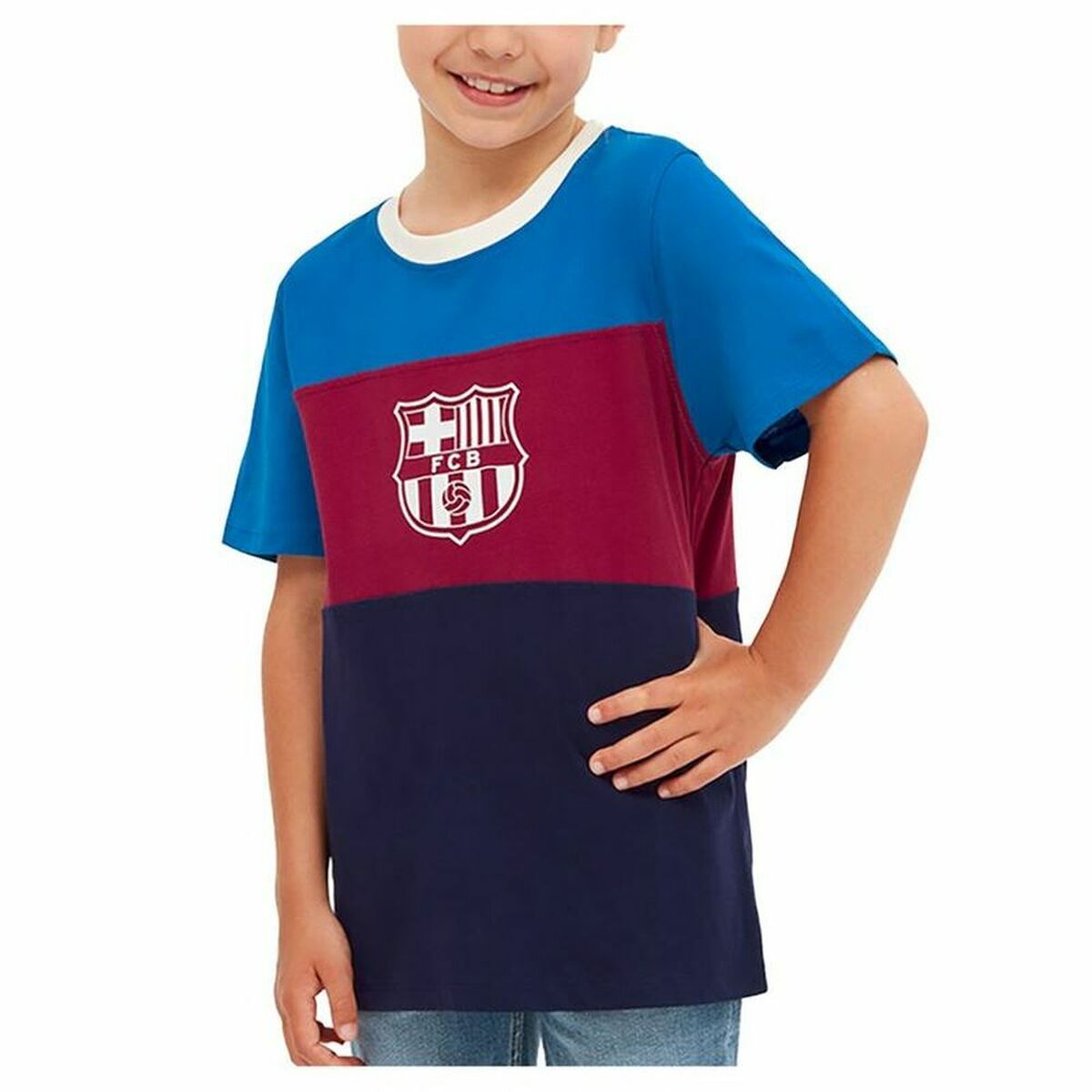 Спортивная футболка с коротким рукавом, детская F.C. Barcelona Красный-2