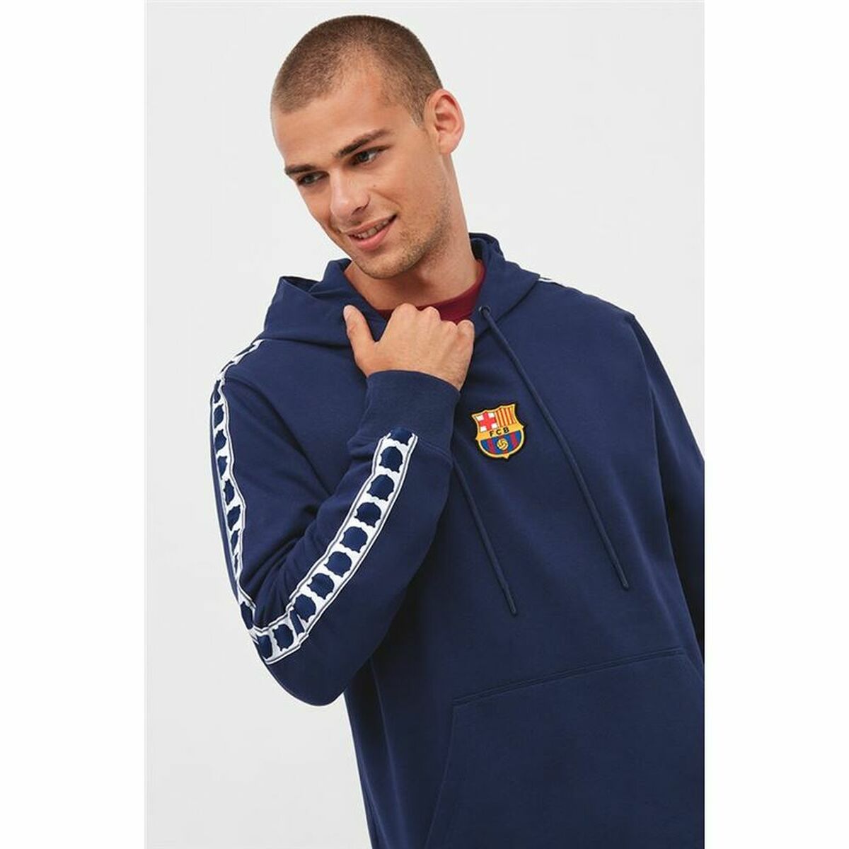 Толстовка с капюшоном мужская F.C. Barcelona Тёмно Синий-7