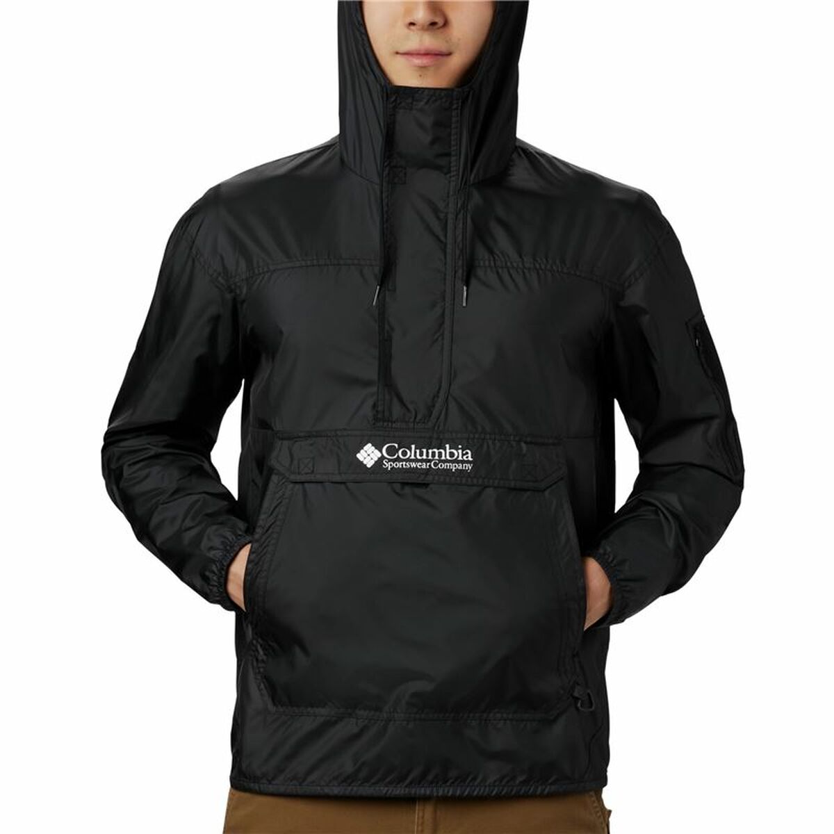 Sports Windbreaker Columbia Challenger Black Men's Folding-6