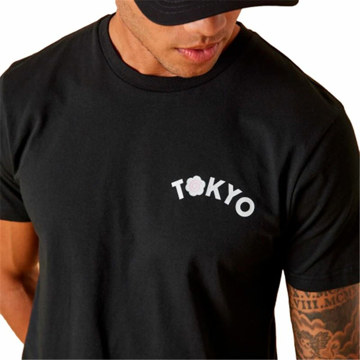 New Era Food Short Sleeve Sports T-Shirt Black-2
