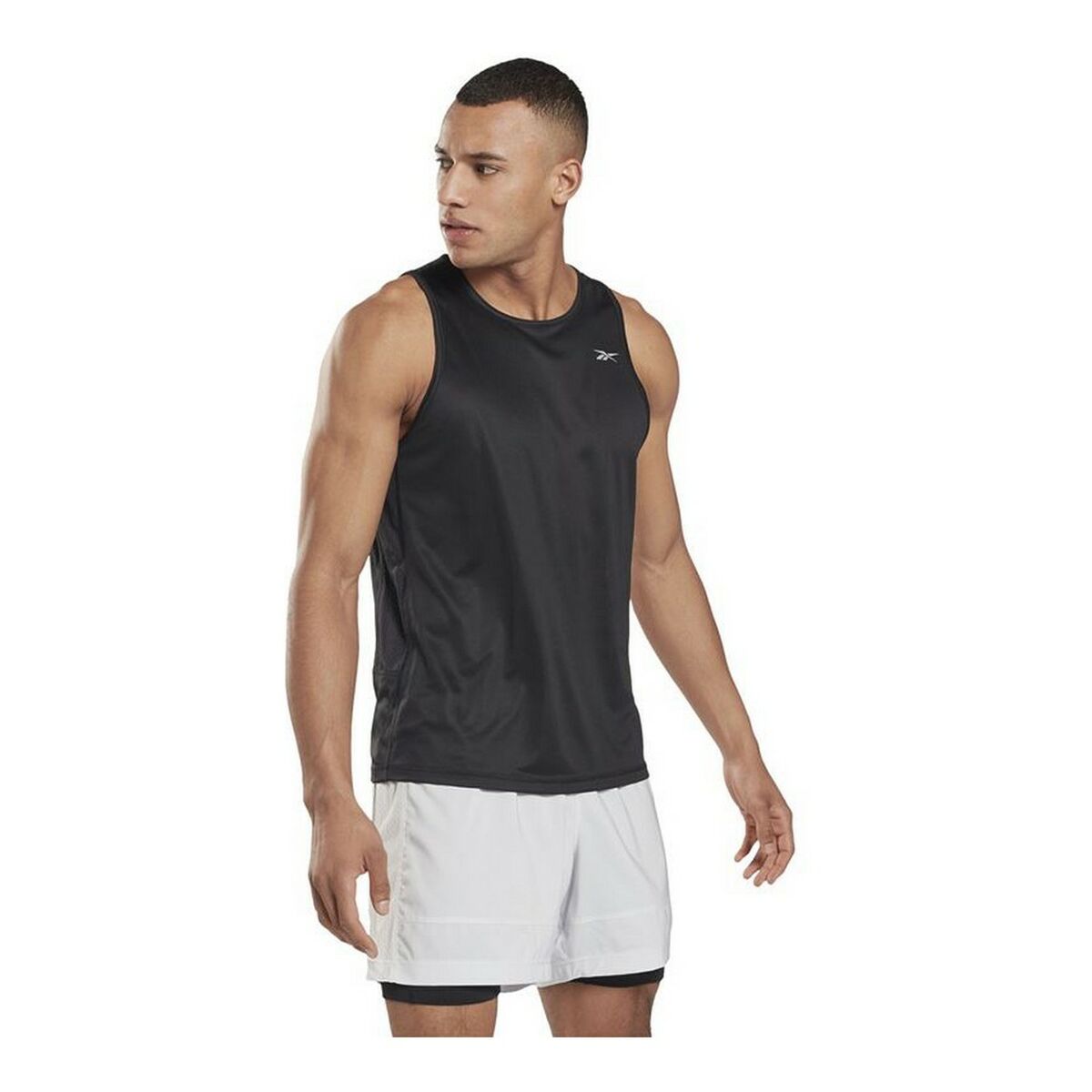 Мужская футболка без рукавов Reebok Essentials Чёрный-3