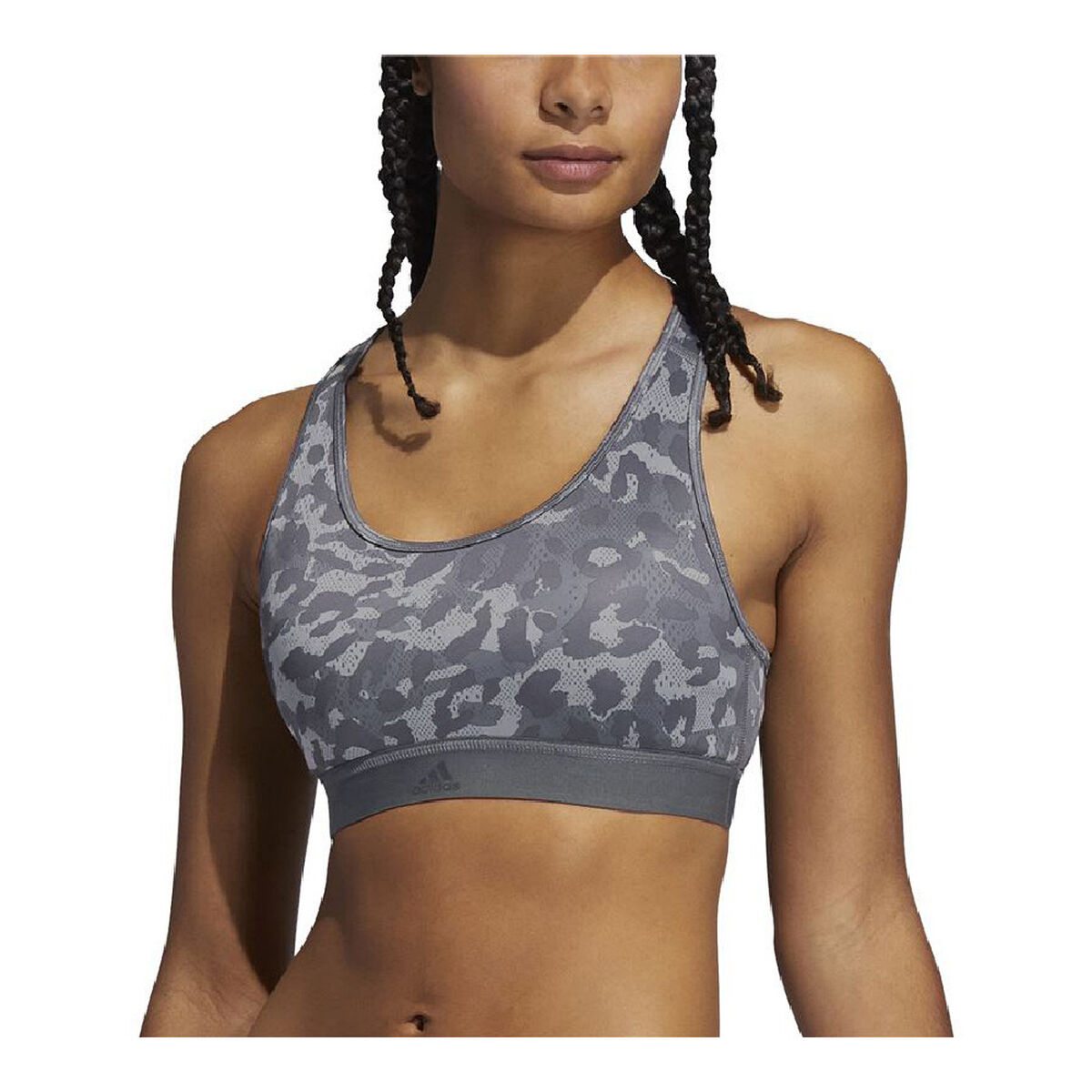 Спортивный бюстгальтер Adidas Believe This Medium Support Темно-серый-2