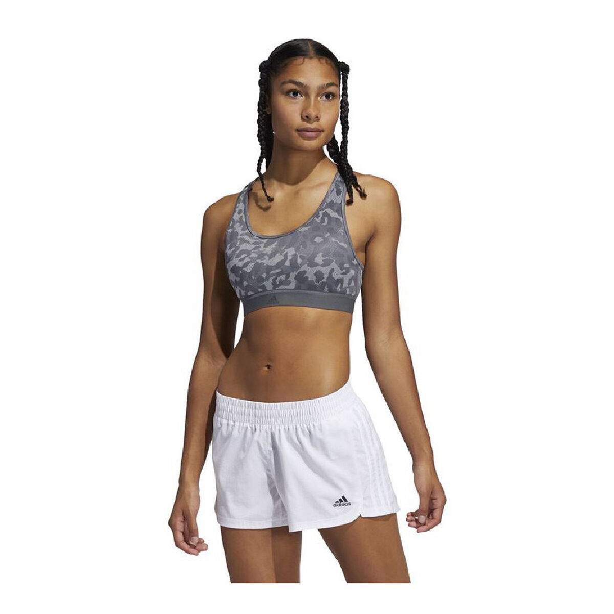Спортивный бюстгальтер Adidas Believe This Medium Support Темно-серый-3