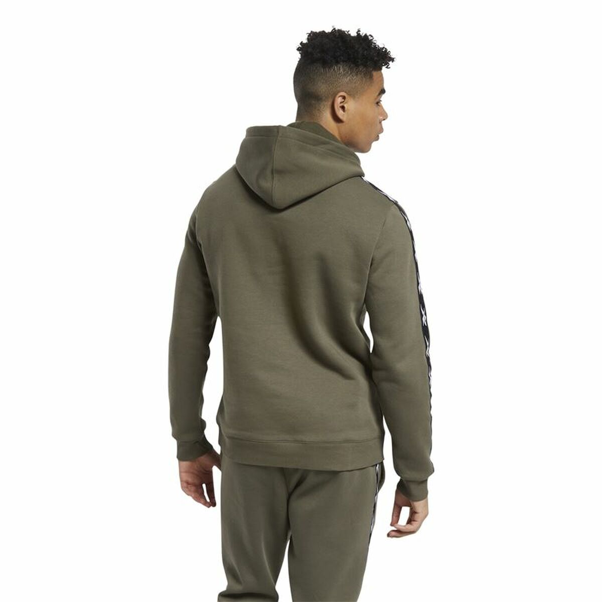 Hoodie Erkek Reebok Eğitim Essentials Bant Haki-3