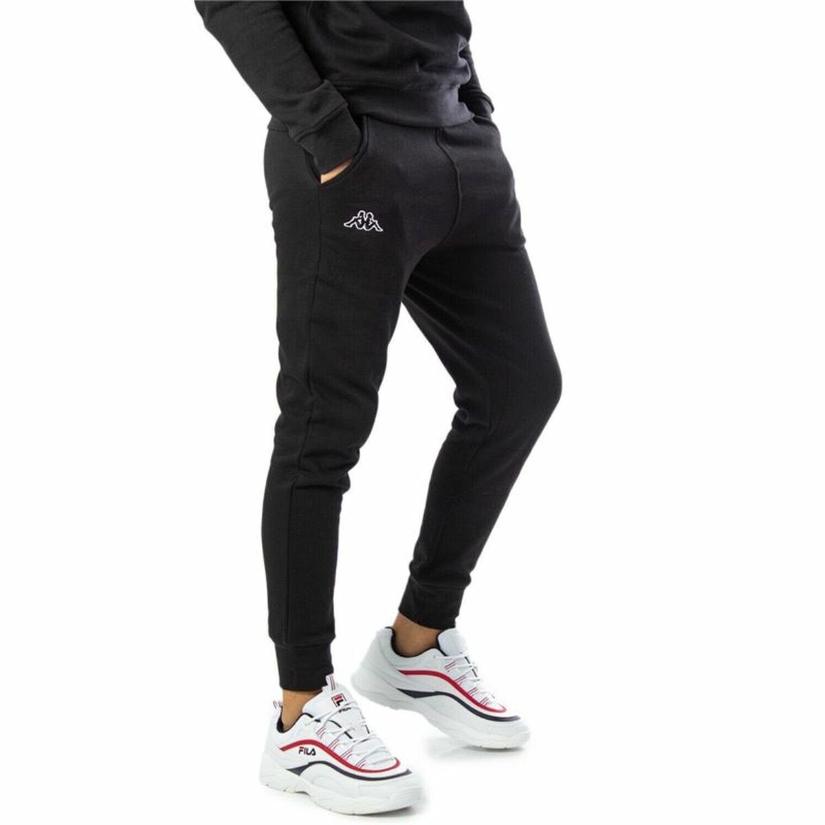 Kappa Zant Logo Black Men's Long Sweatpants-2