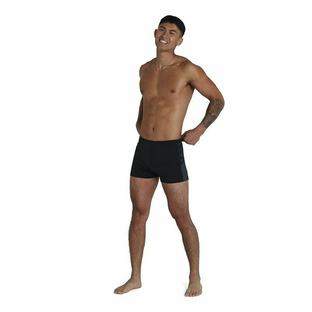Плавки мужские Speedo Boom Logo Splice Aquashort Чёрный-2