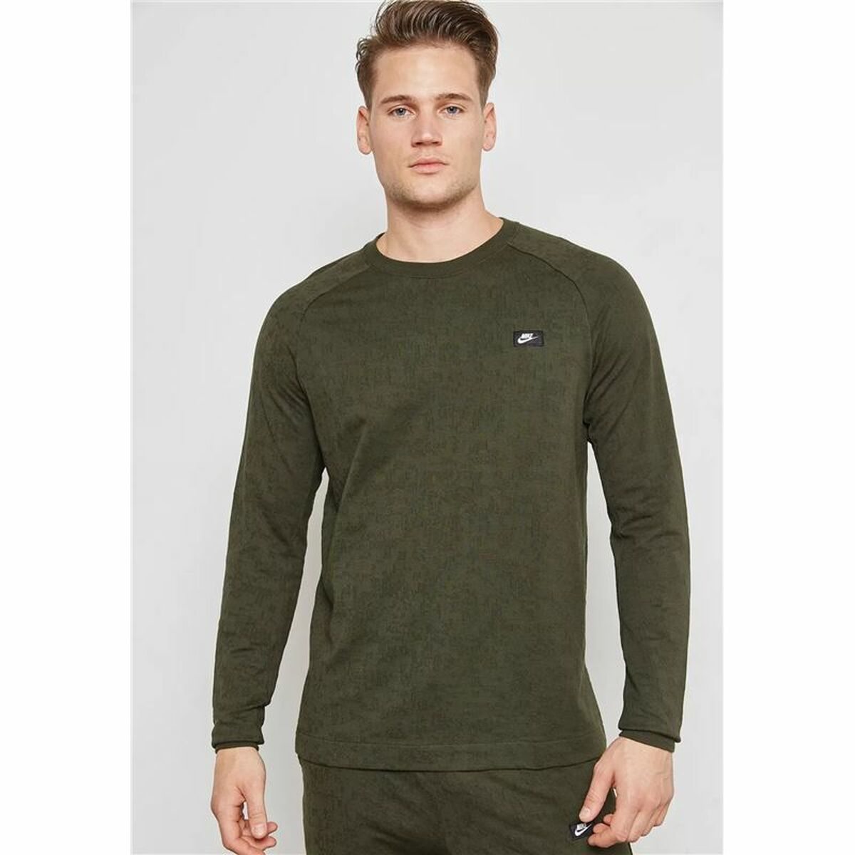 Erkek Nike Modern Yeşil Kapüşonlu Sweatshirt-4