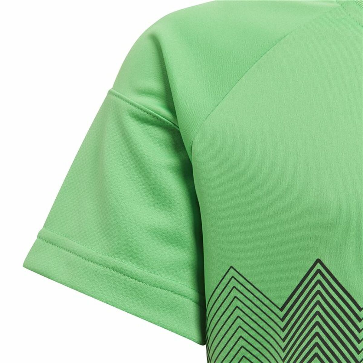 Спортивная футболка с коротким рукавом, детская Adidas Светло-зеленый-2