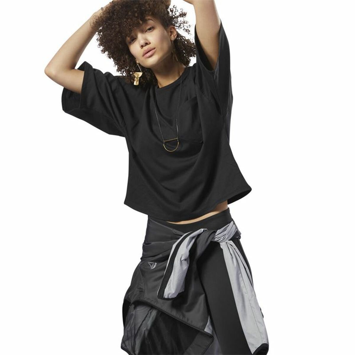 Women's Reebok Black Long Sleeve T-Shirt-4