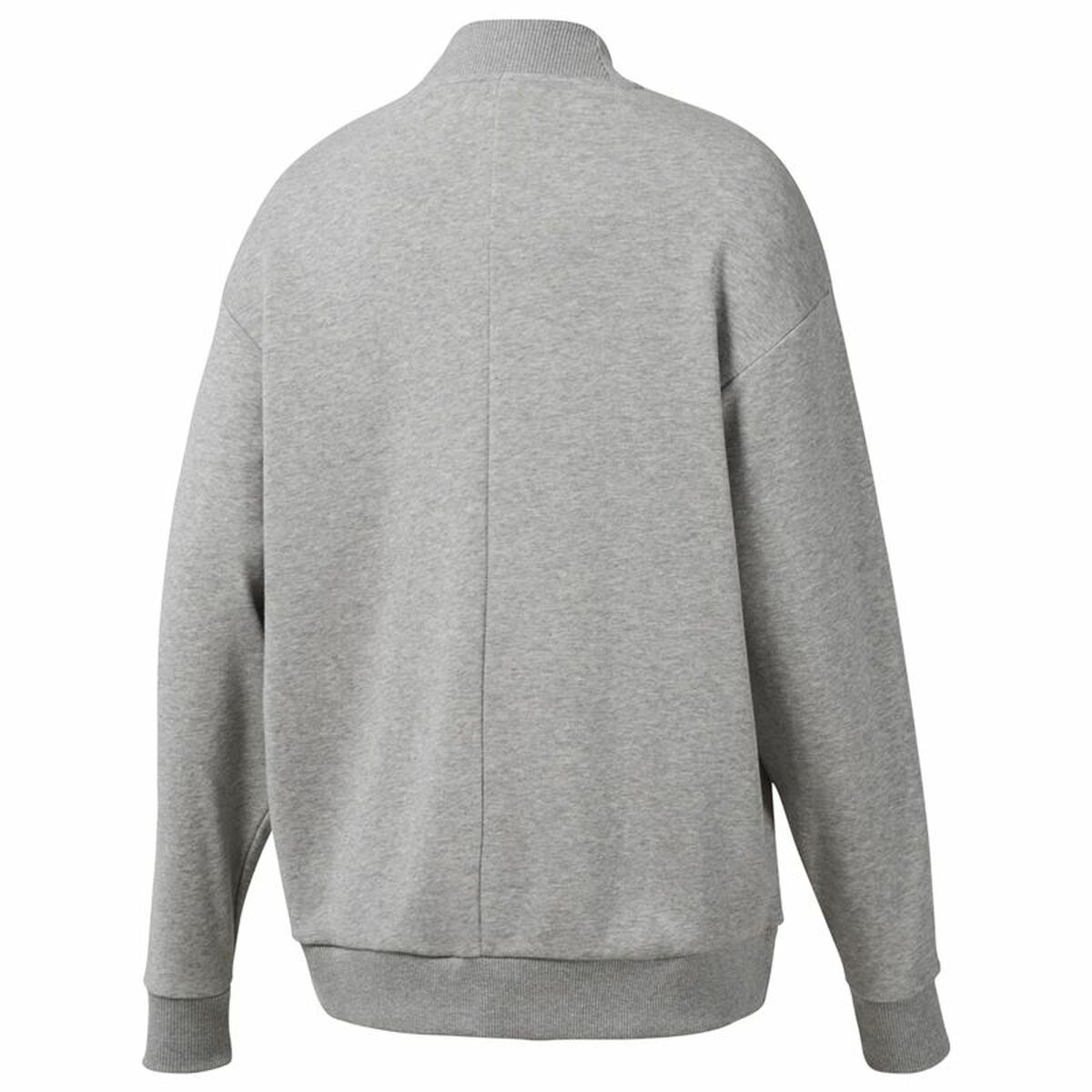 נשי ריבוק צוות טרי סווטשירט בהיר אפור-6