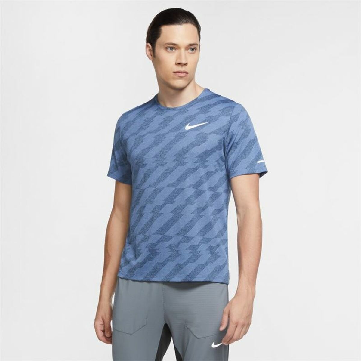 Short Sleeve T-Shirt Men's Nike Dri-Fit Miler Future Fast Blue-3
