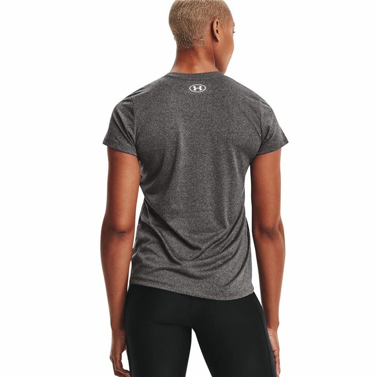 短袖女子Under Armour Tech SSV灰色-4
