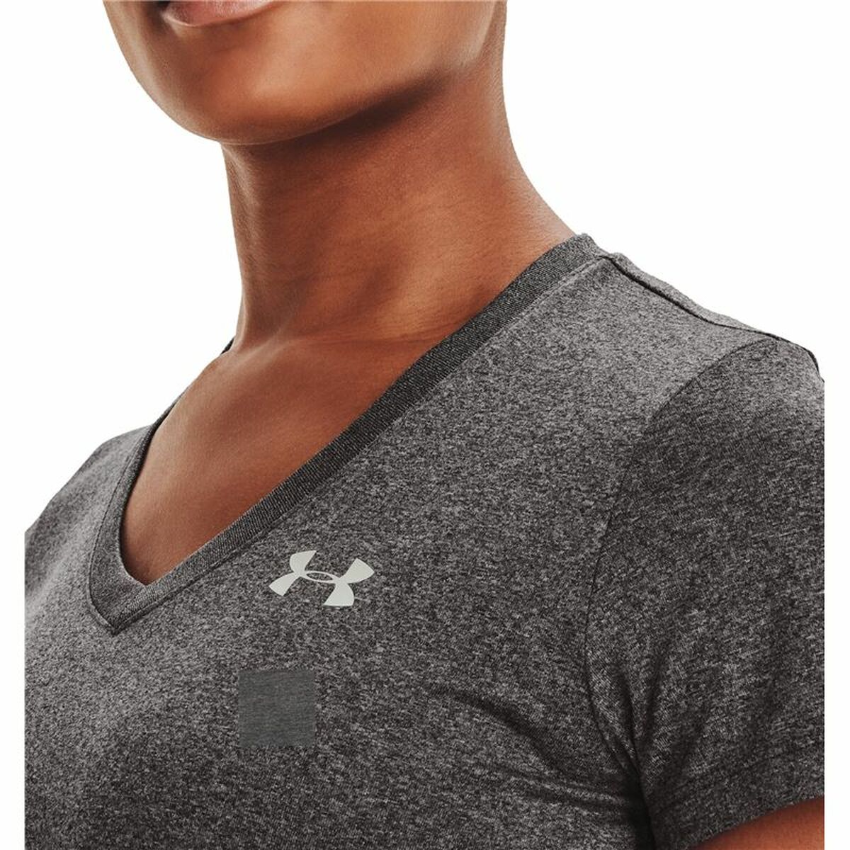短袖女子Under Armour Tech SSV灰色-6
