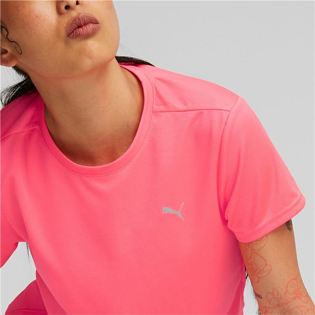 短袖女子Puma Favourite粉红色T恤-5