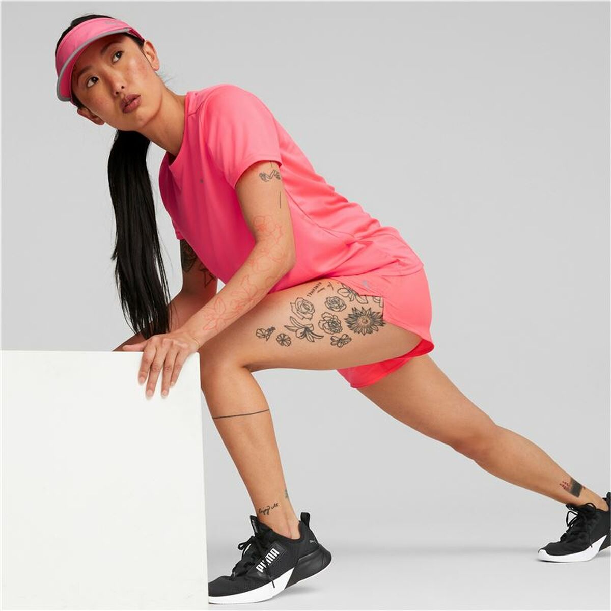 短袖女子Puma Favourite粉红色T恤-7