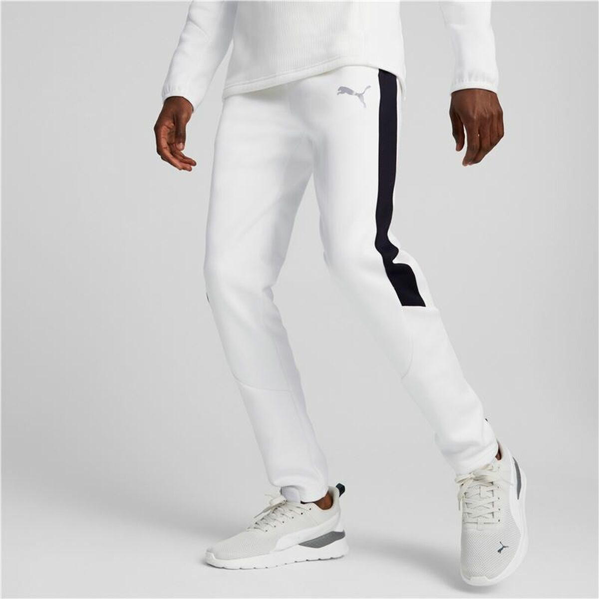 Puma White Men's Long Sweatpants-3