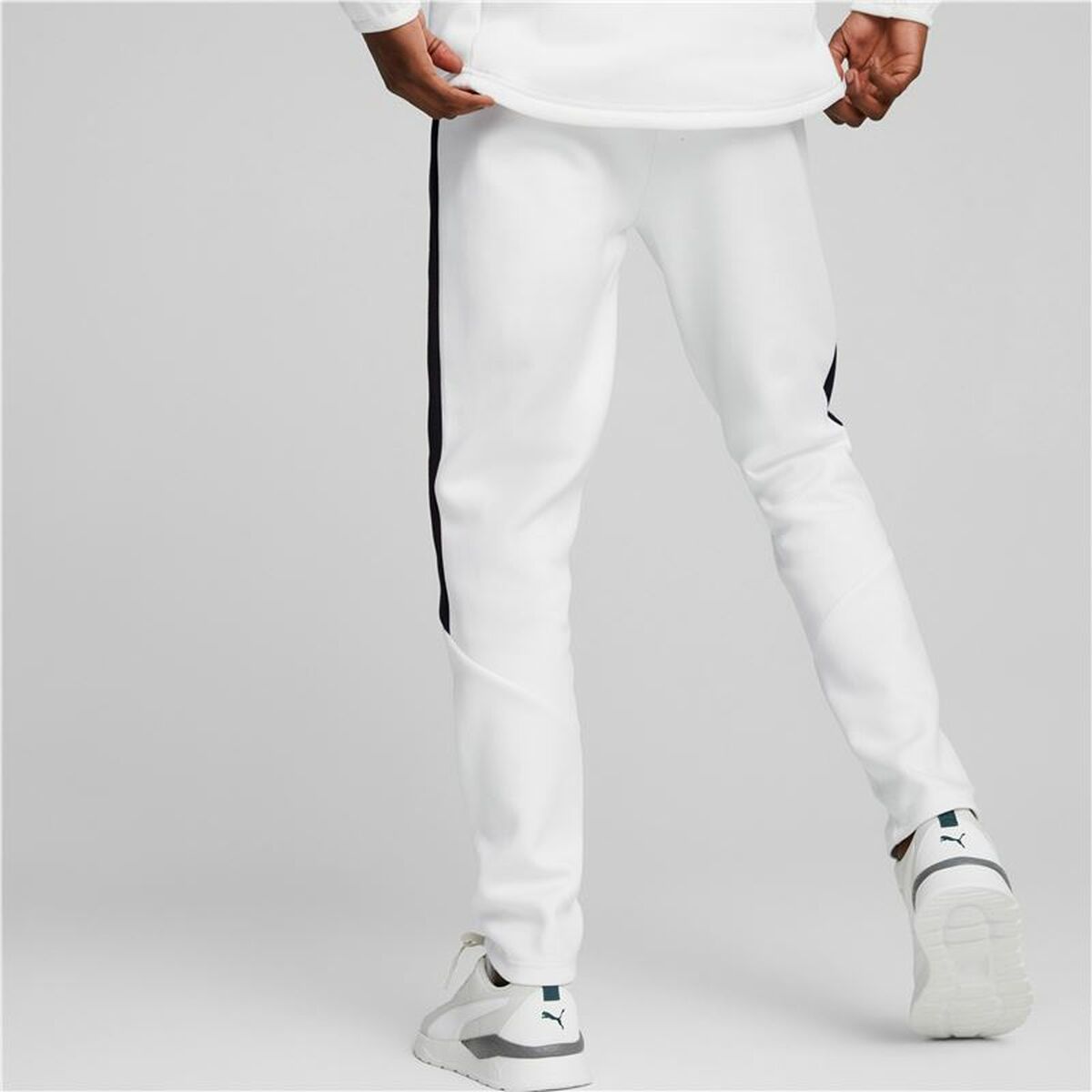 Puma White Men's Long Sweatpants-4