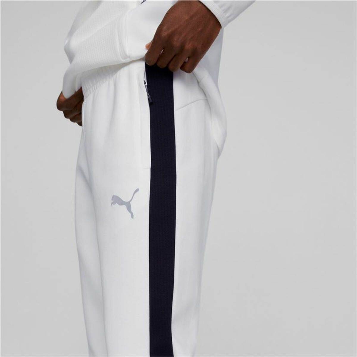 Puma White Men's Long Sweatpants-5