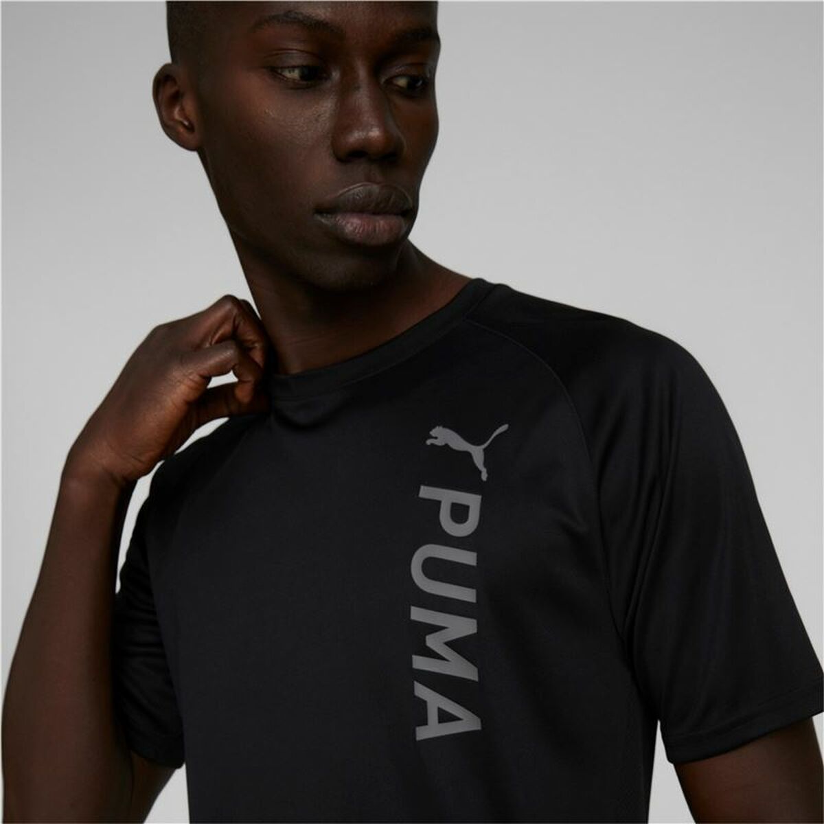 Men's Puma Fit Black Men's Short Sleeve T-Shirt-3
