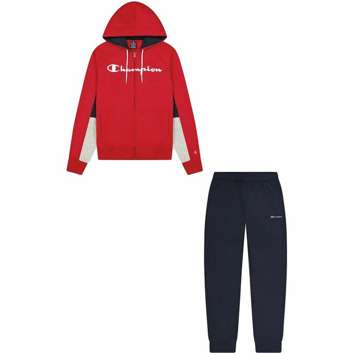 Fato esportivo para adultos Campeão vermelho com capuz