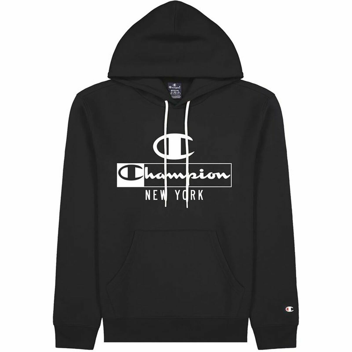 Hoodie Erkekler Şampiyonu Siyah-2
