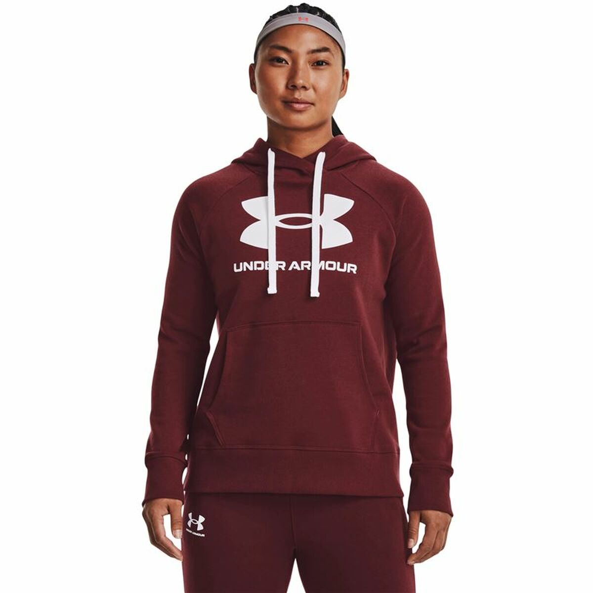 Women's hoodie Under Armour Rival Fleece Maroon-3