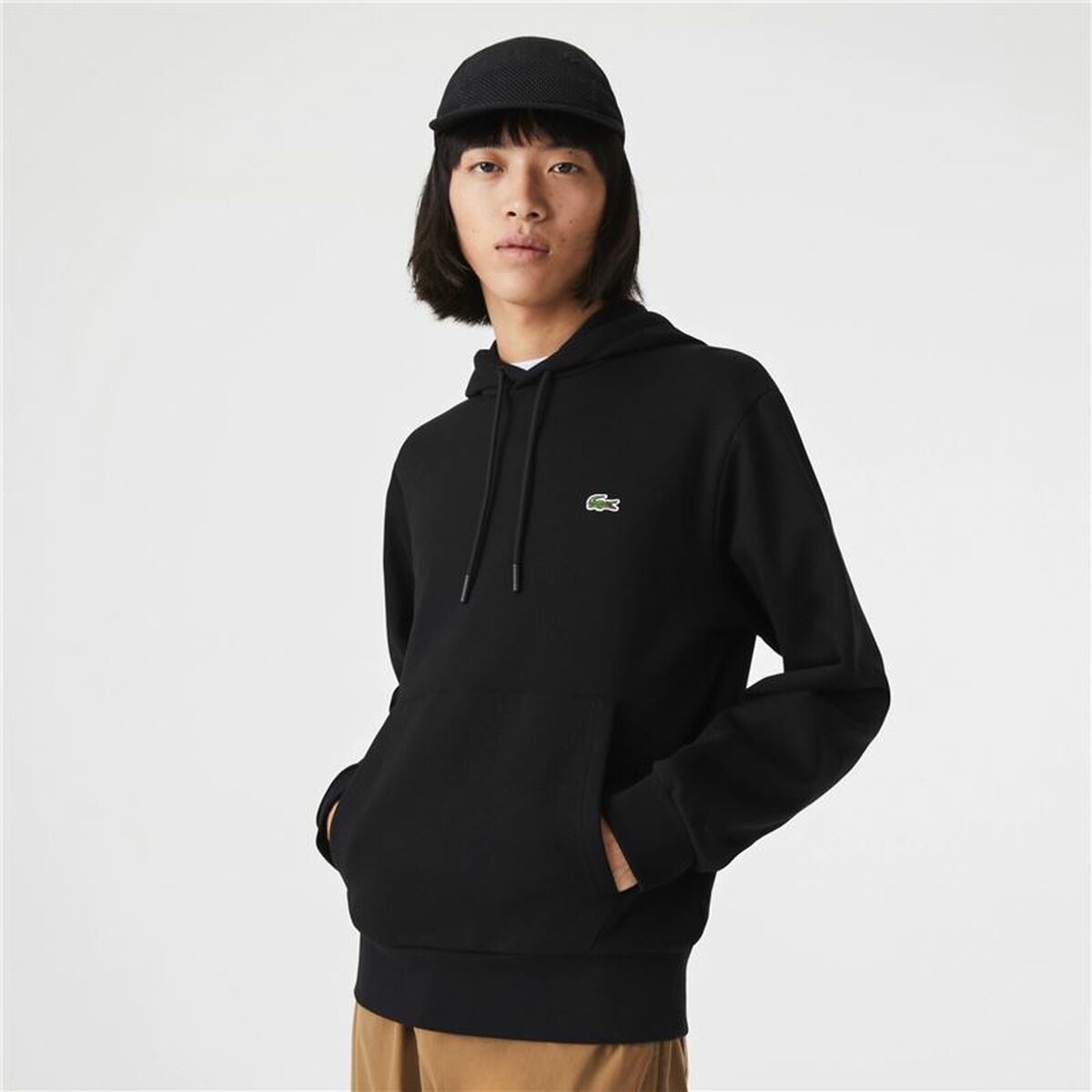 Hoodie Men 's Lacoste сиёҳ-3